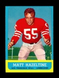 1963 Topps Football Card #142 Matt Hazeltine San Francisco 49ers
