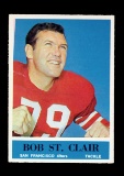 1964 Philadelphia Football Card #164 Hall of Famer Bob St. Clair San Franci