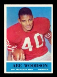 1964 Philadelphia Football Card #166 Abe Woodson San Francisco 49ers
