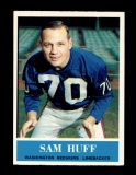 1964 Philadelphia Football Card #185 Hall of Famer Sam Huff Washington Reds