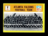 1967 Philadelphia Football Card #1 Atlanta Falcons Team Card