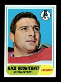 1968 Topps Football Card #124 Hall of Famer Nick Buoniconti Boston Patriots