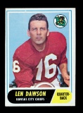 1968 Topps Football Card #171 Hall of Famer Len Dawson Kansas City Chiefs