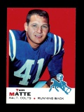 1969 Topps Football Card #47 Tom Matte Baltimore Colts