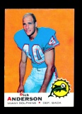 1969 Topps Football Card #59 Rookie Dick Anderson Miami Dolphins