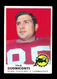1969 Topps Football Card #192 Hall of Famer Nick Buoniconti Miami Dolphins