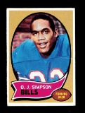 1970 Topps Football Card #90 Rookie Hall of Famer O J Simpson Buffalo Bills