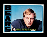 1972 Topps Football Card #41 Mac Percival Chicago Bears