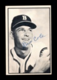 1953 Bowman Black & White AUTOGRAPHED  Baseball Card #38 Dave Cole Milwauke
