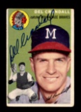 1954 Topps AUTOGRAPHED Baseball Card #12 Del Crandall Milwaukee Braves. Sig