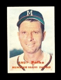 1957 Topps Baseball Card #133 Del Crandall Milwaukee Braves