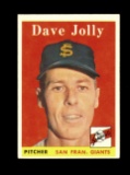 1958 Topps Baseball Card #183 Dave Jolly San Francisco Giants