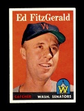 1958 Topps Baseball Card #236 Ed Fitzgerald Washington Senators