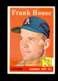 1958 Topps AUTOGRAPHED Baseball Card #318 Frank House Kansas City Athletics