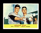 1958 Topps Baseball Card #334 Mound Aces Bob Friend-Billy Pierce