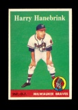 1958 Topps Baseball Card #454 Harry Hanebrink Milwaukee Braves