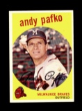 1959 Topps Baseball Card #27 Andy Pafko Milwaukee Braves