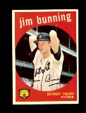 1959 Topps Baseball Card #149 Hall of Famer Jim Bunning Detroit Tigers