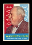 1959 Topps Baseball Card #200 Hall of Famer Warren Giles National League Pr