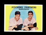 1959 Topps Baseball Card #291 Pitching Partners Ramos-Pascual
