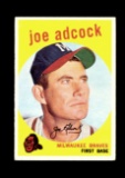 1959 Topps Baseball Card #315 Joe Adcock Milwaukee Braves