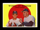 1959 Topps Baseball Card #383 Words of Wisdom Larsen-Stengel