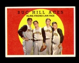 1959 Topps Baseball Card #428 Buc Hill Aces Kline-Friend-Law-Face