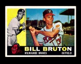 1960 Topps Baseball Card #37 Bill Bruton Milwaukee Braves