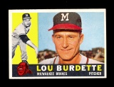 1960 Topps Baseball Card #70 Lou Burdette Milwaukee Braves