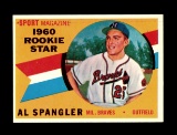 1960 Topps Baseball Card #143 Rookie Star Al Spangler Milwaukee Braves