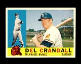 1960 Topps Baseball Card #170 Del Crandall Milwukee Braves