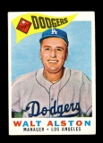 1960 Topps Baseball Card #212 Hall of Famer Walt Alston Manager Los Angeles