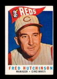 1960 Topps Baseball Card #219 Fred Hutchinson Manager Cincinnati Reds