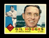 1960 Topps Baseball Card #295 Gil Hodges Los Angeles Dodgers