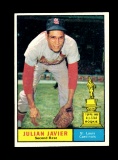 1961 Topps Baseball Card #148 Rookie All-Star Julian Javier St Louis Cardin