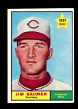 1961 Topps Baseball Card #292 Rookie Star Jim Baumer Cincinnati Reds