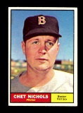 1961 Topps Baseball Card #301 Chet Nichols Boston Red Sox