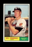 1961 Topps Baseball Card #390 Del Crandall Milwaukee Braves