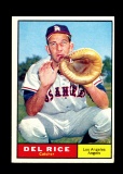1961 Topps Baseball Card #448 Del Rice Los Angeles Angels