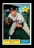 1961 Topps Baseball Card #496 Rookie Star Ken Mac Kenzie Milwaukee Braves