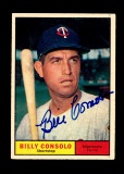 1961 Topps AUTOGRAPHED Baseball Card #504 Billy Consolo Minnesota Twins. Si