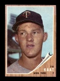 1962 Topps Baseball Card #21 Jim Kaat Minnesota Twins
