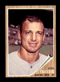 1962 Topps Baseball Card #44 Don Taussig Houston Colts