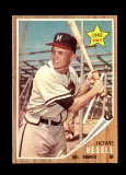 1962 Topps Baseball Card #76 Rookie Star Howie Bedell Milwaukee Braves
