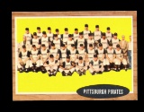 1962 Topps Baseball Card #409 Pittburgh Pirates Team Card