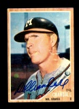 1962 Topps AUTOGRAPHED Baseball Card #443 Del Crandall Milwaukee Braves. Si