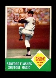 1963 Topps Baseball Card #143 World Series Game-2 Sanford Flashes Shutout M