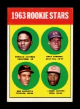 1963 Topps Baseball Card #158 Rookie Stars: Alvarez-Roberts-Saverine-Harper