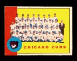 1963 Topps Baseball Card #222 Chicago Cubs Team Card