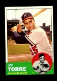 1963 Topps Baseball Card #347 Hall of Famer Joe Torre Milwaukee Braves